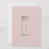 Invitation Dusty rose Sage Elegance Mariage botanique (Dos)