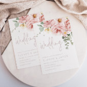 Invitation Dusty Rose & Sage Floral Mariage