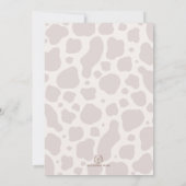 Invitation Dusty rose Saint Vache Boho Pampas Baby shower fil (Dos)