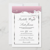 Invitation Dusty Rose Swirl Floral Mariage Design (Devant)