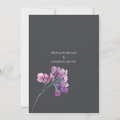 Invitation Dusty rose violet Floral Charcoal Party (Dos)