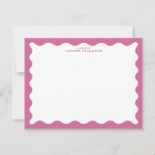Invitation Dusty Rose Wavy Frame Note Card (Devant)