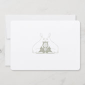 Invitation Dusty Sage Green Enregistrer la date Rabbit Scroll (Dos)