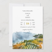 Invitation Dusty Turquoise bord de mer Paysage plage Mariage (Devant)