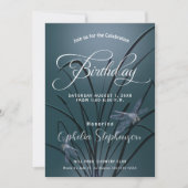 Invitation Dusty Turquoise Dragonfly Anniversaire (Devant)