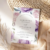 Invitation Dusty violet arche florale Mariage rustique