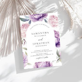 Invitation Dusty violet arche florale Mariage rustique