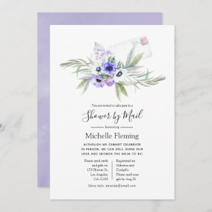 Invitation Dusty Violet Floral Bridal ou Baby shower par la p