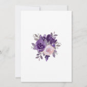 Invitation Dusty violet Mariage de feuillage végétal (Dos)