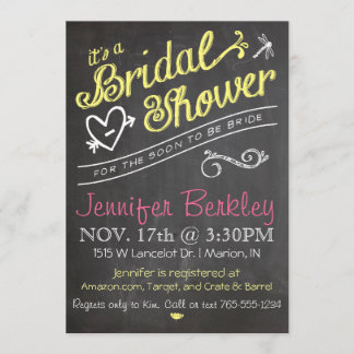 Invitation d'Wedding shower de la mariée de Chalkb