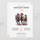 Invitation Dynamic Horse Kentucky Derby (Devant / Derrière)