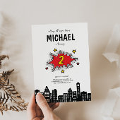 Invitation dynamique Superhero 2e anniversaire