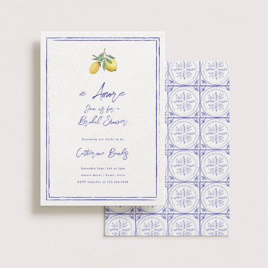 Invitation È Amore Fête des mariées italienne