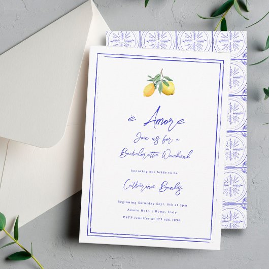 Invitation È Amore Italienne Bachelorte