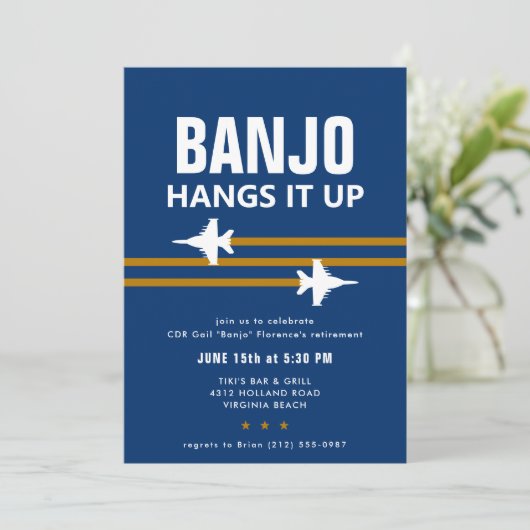 Invitation EA-18G Growler Fighter Jet Party (Debout devant)