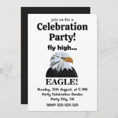 Invitation Eagle Bald Eagle Fly High Eagle Celebration Party (Devant / Derrière)