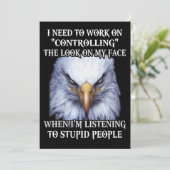 Invitation Eagle J'Ai Besoin De Travailler À Contrôler Le Loo (Debout devant)