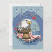 Invitation Eagle & Liberty Bell US 250th Anniversary Blue (Devant)