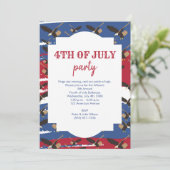 Invitation Eagle USA Patriotique American Flag 4 juillet (Debout devant)