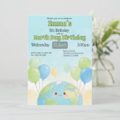 Invitation Earth Day Kids Birthday (Debout devant)
