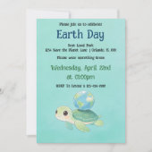 Invitation Earth Day Turtle with Globe (Devant)