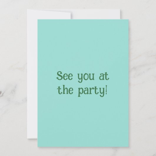 Invitation Earth Day Turtle with Globe (Dos)