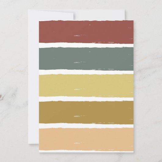 Invitation Earth Tone Golden Parties scintillant Boho Rainbow (Dos)