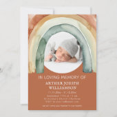 Invitation Earth Tone Rainbow Baby Funeral (Devant)