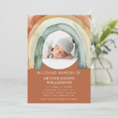 Invitation Earth Tone Rainbow Baby Funeral (Debout devant)