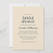 Invitation Earthy Boho Abstrait Wavy Fête des mariées Turquoi (Devant)