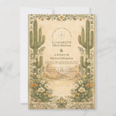 Invitation Earthy Botanical Desert Wedding (Devant)