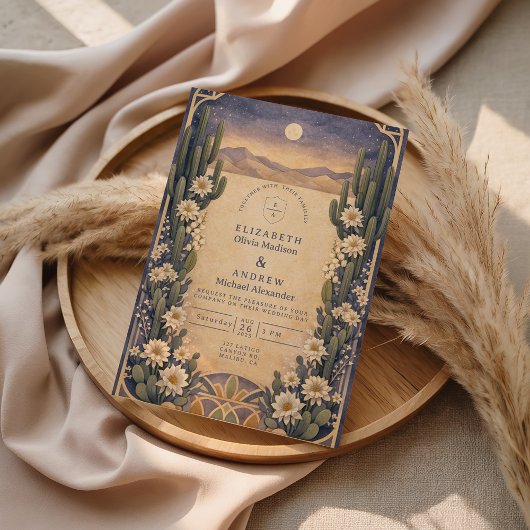 Invitation Earthy Desert Floral Wedding