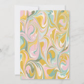 Invitation Earthy Pastel Abstrait Marble Graduation Party (Dos)