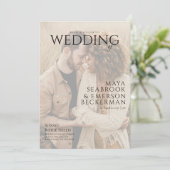 Invitation Earthy Rustic Photo Wedding (Debout devant)