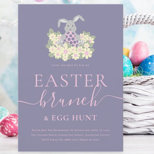 Invitation Easter Brunch and Egg Hunt