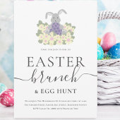 Invitation Easter Brunch and Egg Hunt Cute Bunny