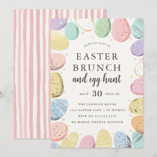 Invitation Easter Brunch and Egg Hunt Easter Holiday