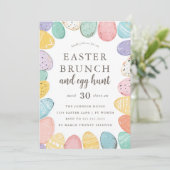 Invitation Easter Brunch and Egg Hunt Easter Holiday Invitati (Debout devant)