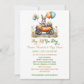 Invitation Easter Brunch & Egg Hunt | Spring Bunny Carrot Car (Devant)