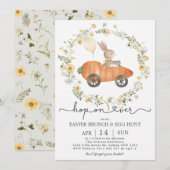 Invitation Easter Brunch & Egg Hunt | Wildflower Bunny (Devant / Derrière)