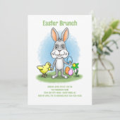 Invitation Easter brunch with the Easter bunny (Debout devant)