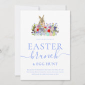 Invitation Easter Bunny and Wildflowers Egg Hunt and Brunch (Devant)