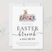 Invitation Easter Bunny and Wildflowers Egg Hunt and Brunch (Devant)