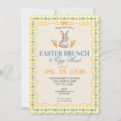 Invitation Easter Bunny Brunch Egg Hunt Celebration (yellow) (Devant)
