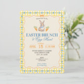 Invitation Easter Bunny Brunch Egg Hunt Celebration (yellow) (Debout devant)