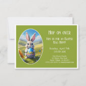 Invitation Easter bunny | Egg Hunt | Hop on over | green - (Devant)