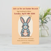 Invitation Easter Bunny Image Frame  (Debout devant)