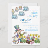 Invitation Easter Bunny Tea Party Any Age Childrens Birthday  (Devant)