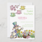 Invitation Easter Bunny Tea Party Any Age Kids Birthday  (Devant)