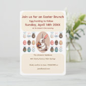 Invitation Easter Bunny with Eggs (Debout devant)